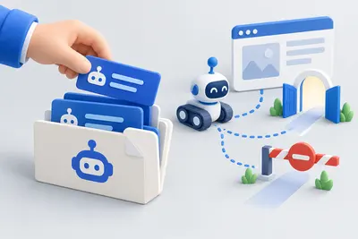 Eine Regeldatei steuert offene und gesperrte Wege eines Website-Bots.